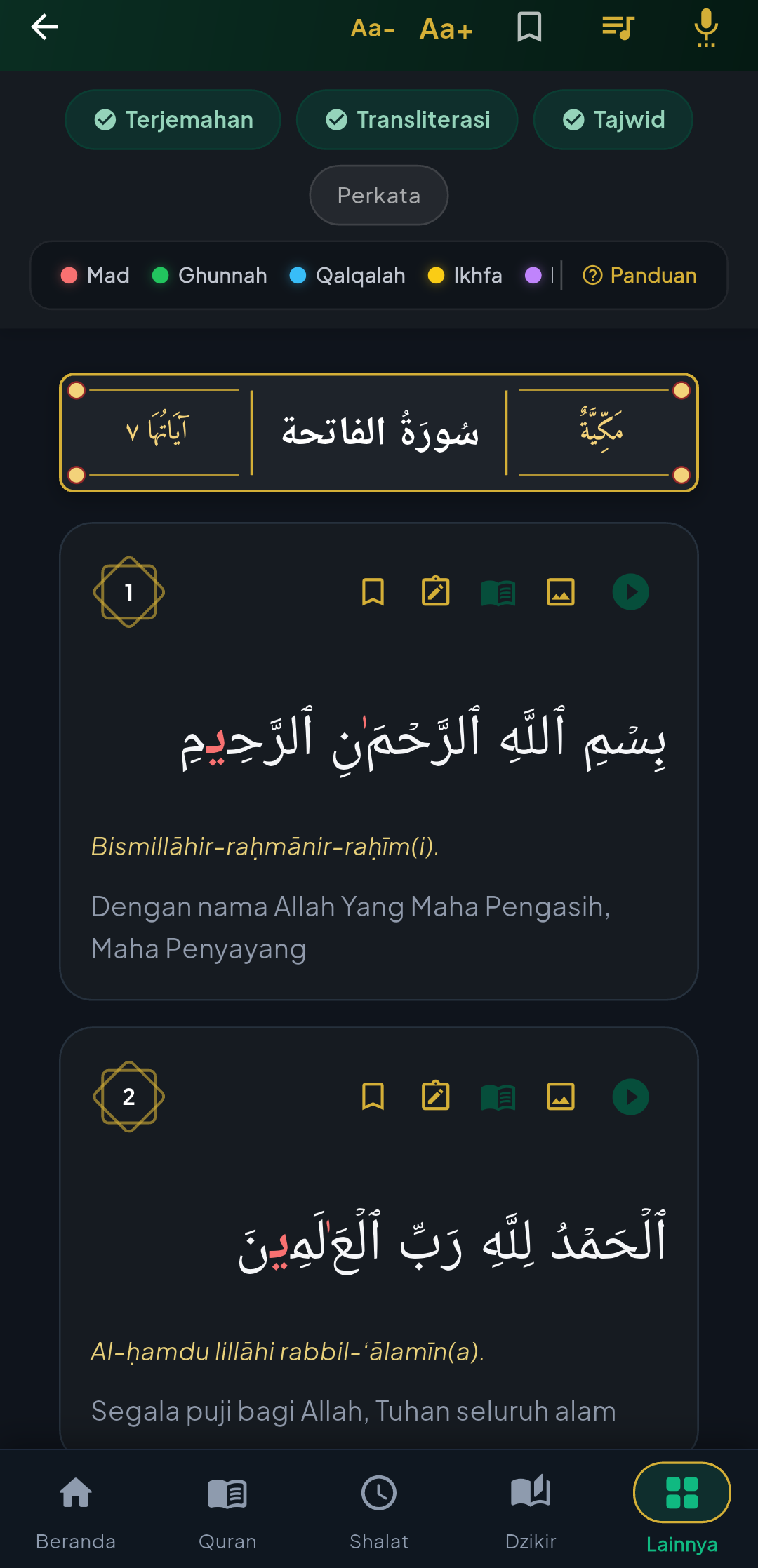 Mushaf Baca Ayat Rasm Utsmani