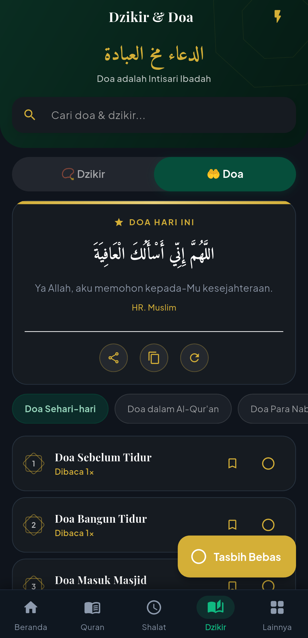 Dzikir Pagi Petang & Doa Harian