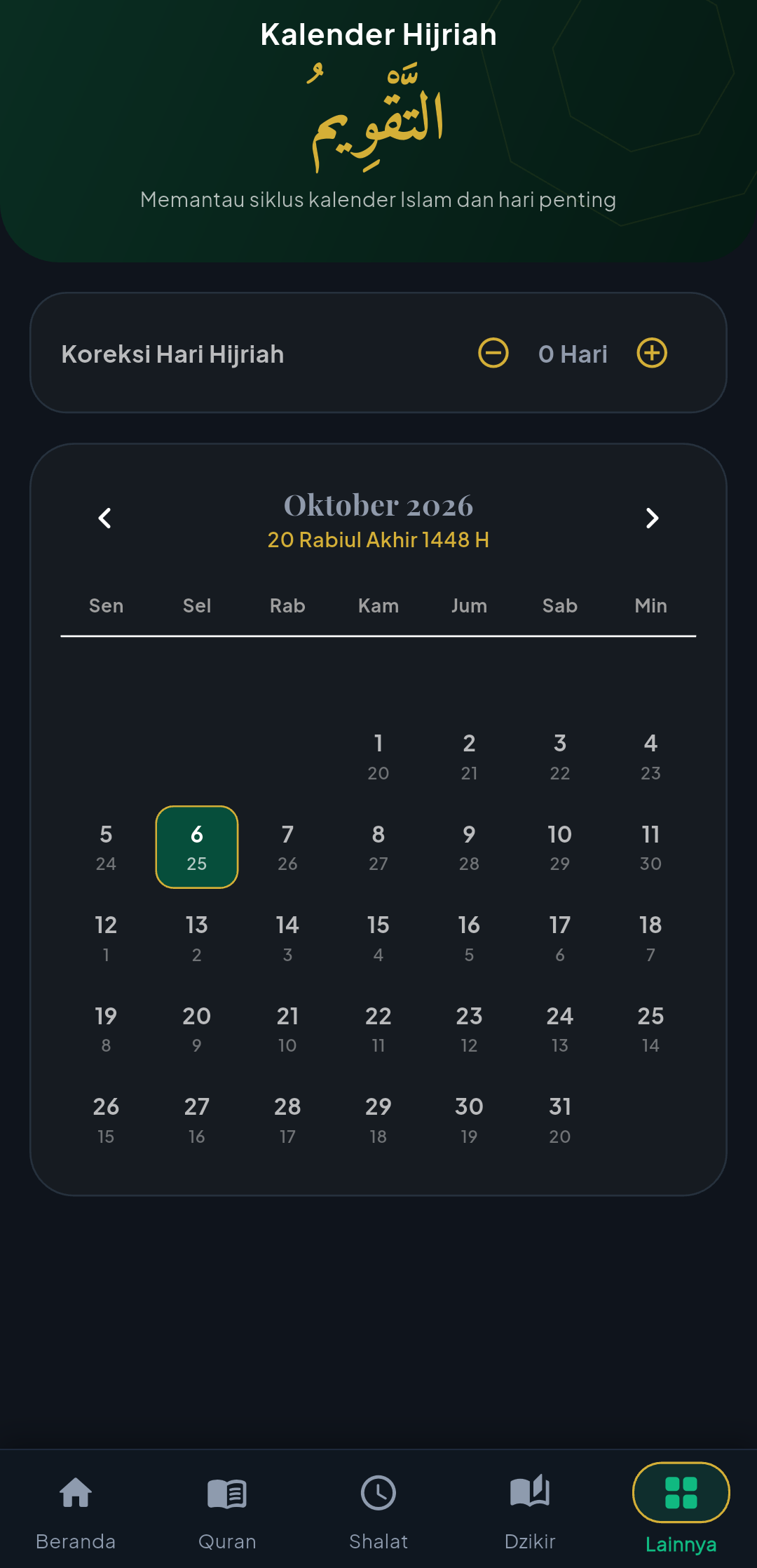 Kalender Hijriah & Puasa Sunnah