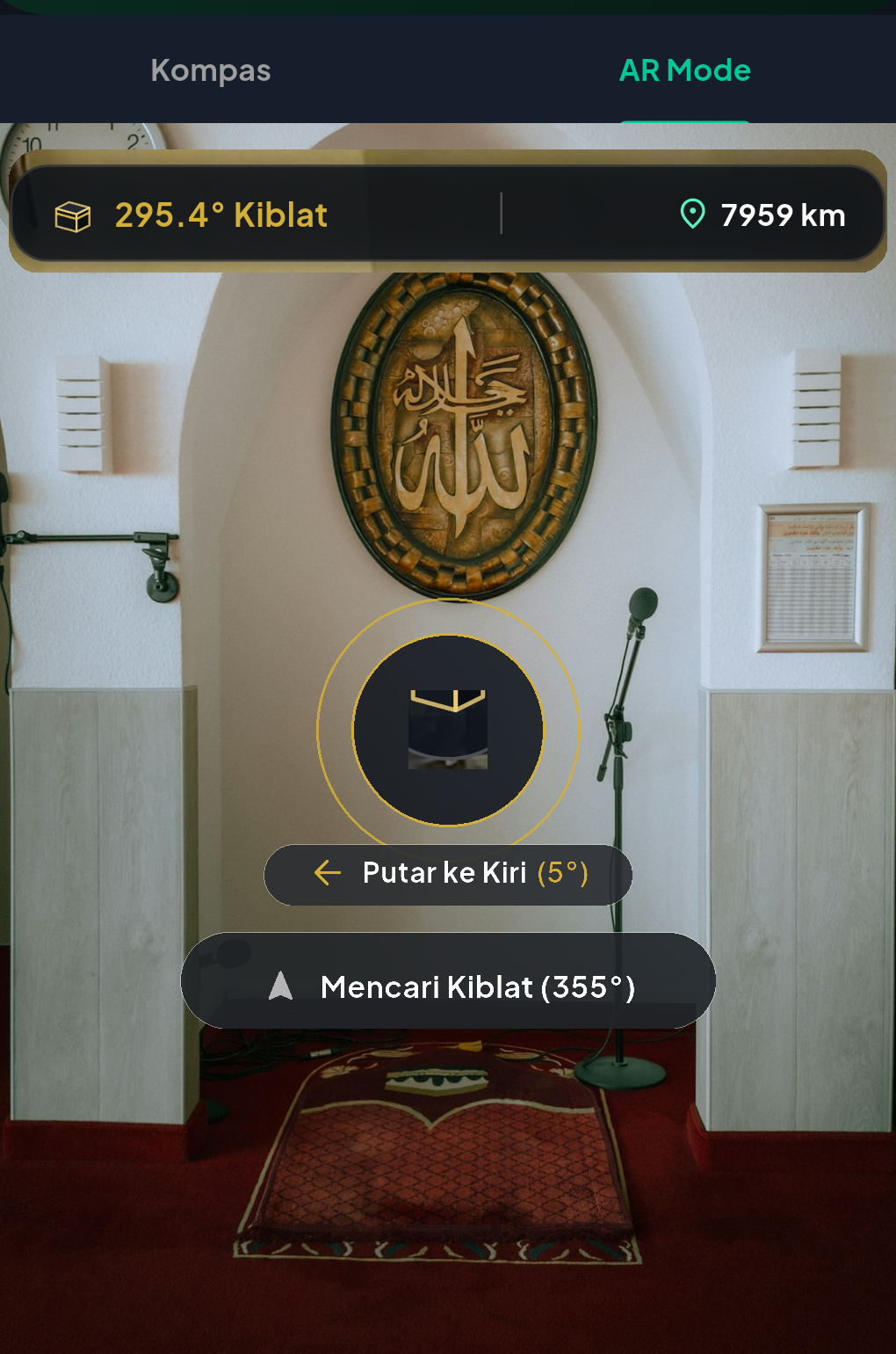 Mode AR Kamera Ka'bah 3D
