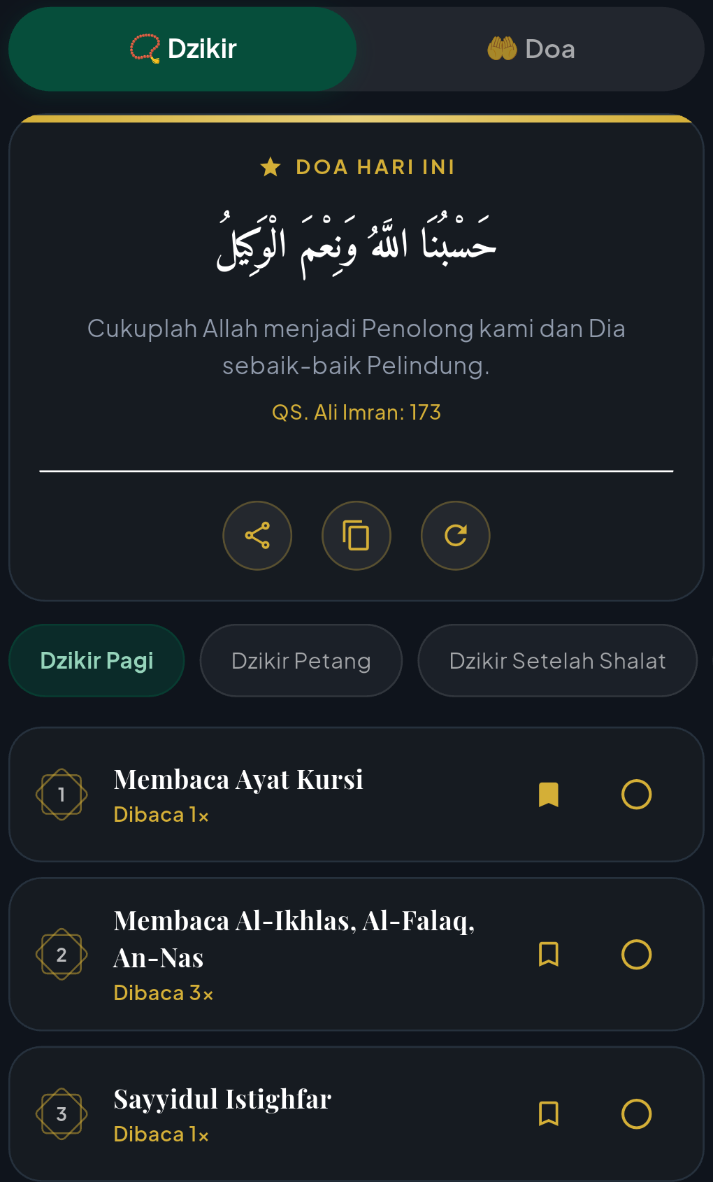 Dzikir Pagi dan Doa Harian